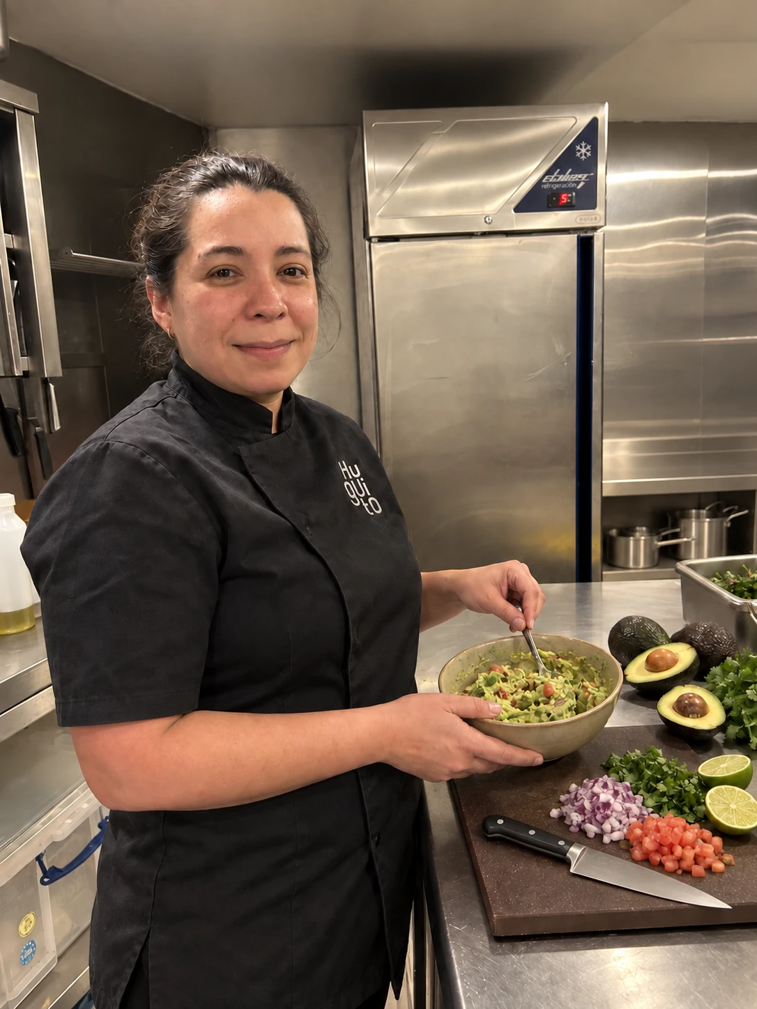 Julieth Mojica en cuisine